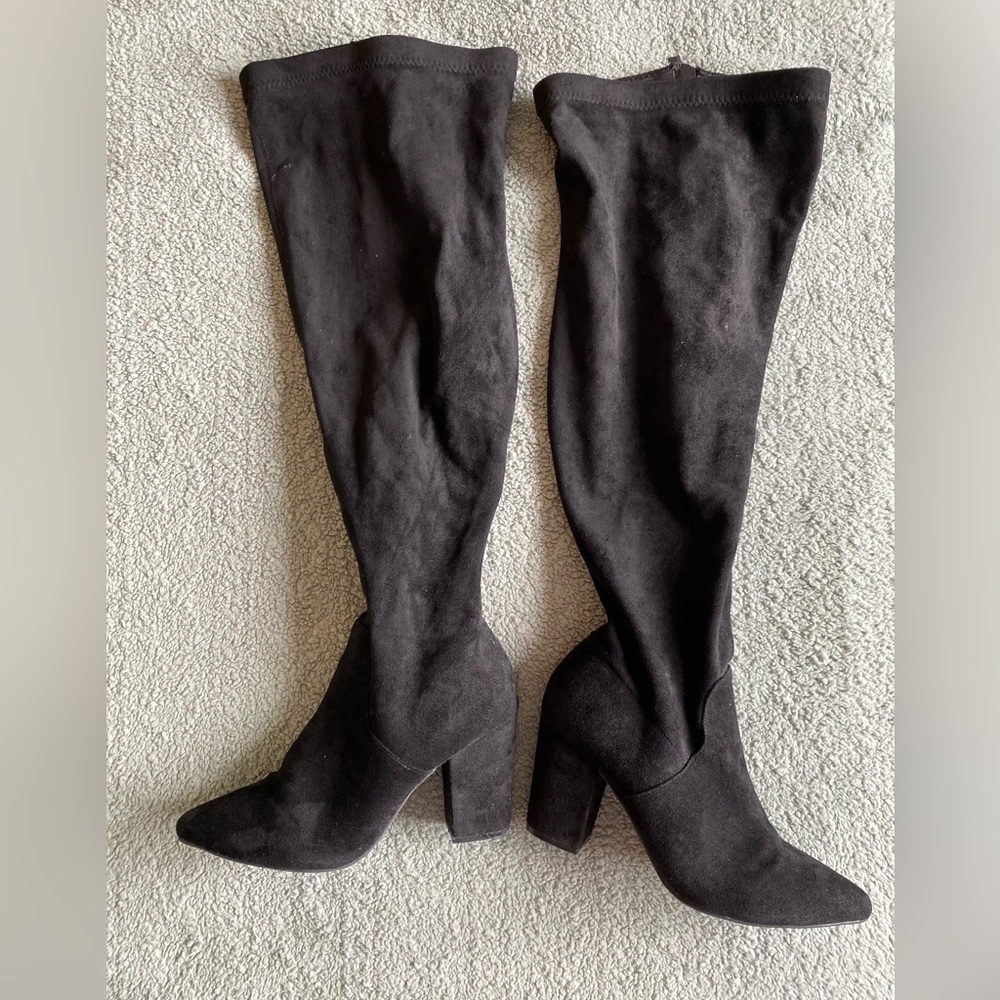 Wide calf knee high boots